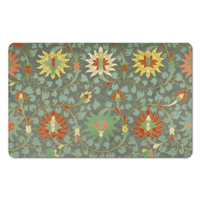 Premium 20x32 inch Floral Bathroom Rug - Machine Washable, Non-Slip, and Soft - Large Kitchen Rug Ideal for Dining Room and Office