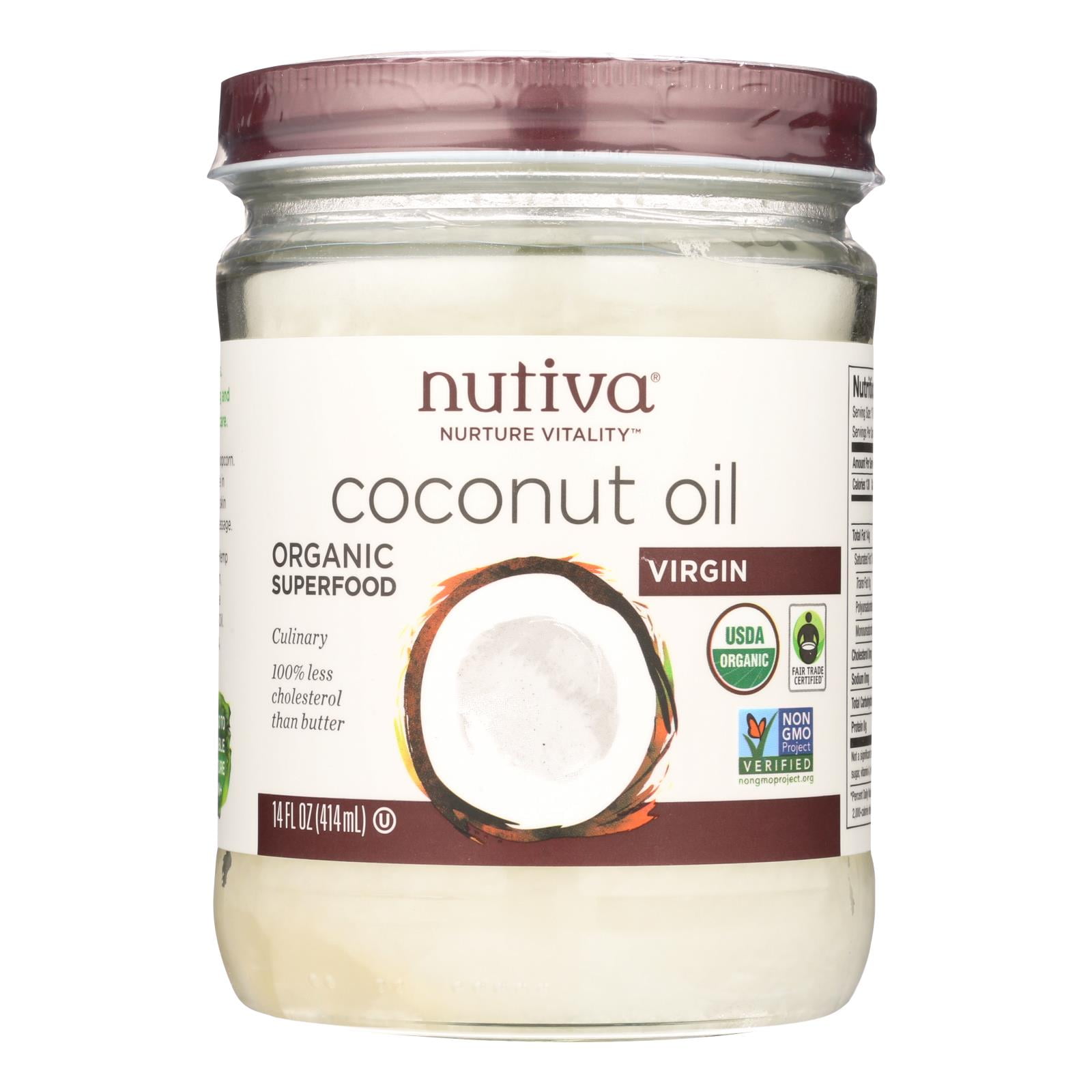 Nutiva Organic Coconut Oil Virgin 14 fl oz
