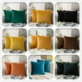 thumbnail image 4 of Cterwk Set of 2 Velvet Throw Pillow Covers, Soft Decorative Square Pillowcases, Luxury Home Décor Cushion Case, 16x16 inch, 4 of 8