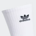 thumbnail image 4 of Adidas Originals Unisex Trefoil Quarter Socks - 6 Pairs - White - Large, 4 of 4