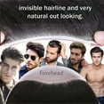 thumbnail image 4 of HAIRRO Men's Forehead Hairline Toupee Black Hair for Frontal 100% Human Hair V-Shape Topper Invisible Hairline front Skin PU Back Man Hairpieces Front Hair Topper for Receding Replacement Systems, 4 of 10