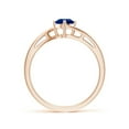 thumbnail image 2 of Angara Natural 0.6 Ct. Blue Sapphire Solitaire Ring in 14K Rose Gold for Women (Ring Size: 3), 2 of 9