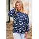 thumbnail image 3 of ABPHQTO Sudadera de mujer con estampado de murciélagos azul marino, 3 of 5
