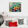 thumbnail image 5 of Nawypu  Flower Canvas Wall Art for Living Room, Colorful Floral Wall Decor for Bedroom, Watercolor Lotus Painting, Print Picture Decoration Gift for Girl, Size, 5 of 6