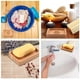 thumbnail image 2 of Juego de 2 jaboneras de madera de bambú natural para ducha de baño, jabonera artesanal para jabón y esponja, 2 of 4