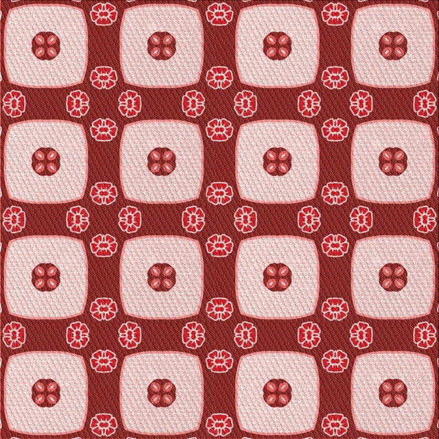 Ahgly Tapis d'Intérieur Lavable en Machine Carré Rouge Transitionnel, 7 Pieds Carré