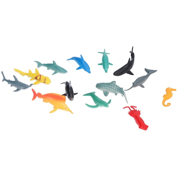Modelos de animales marinos plástico 24 piezas figuras de animales marinos que identifican la vida marina colores brillantes para el juego diario para niños de 4 a 6 años ANGGREK Otros