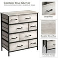 thumbnail image 5 of Sorbus 8 Drawer Fabric Dresser for Bedroom - Steel Frame, Wood Top, & Faux Wood Fabric - Tall Storage Chest for Clothes - Portable Stand Up Wardrobe, 5 of 5