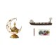 thumbnail image 1 of Quemador de incienso árabe,Quemador de incienso árabe de Oriente Medio,Porta incienso,Figura de escritorio con quemador de incienso de barco con calavera,Estatua de barco con calavera para, 1 of 8