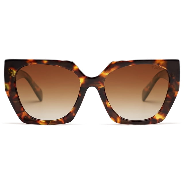 Gafas de sol SOJOS SJ2205 Polarized Cateye Brown para mujer