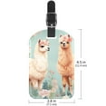 thumbnail image 6 of Square 2Pack PU Leather Alpaca Cruise Luggage Tag with Privacy Cover and Name ID Tag for Travel Handbags Backpacks Luggage Tags, 6 of 6