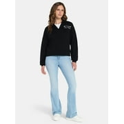 Kuromi and My Melody Women's Graphic Sweatshirt with Long Sleeves, Sizes XXS-XXL