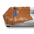 thumbnail image 2 of Cinco de Mayo Soft Flannel Fleece Throw Blanket, Mexican with Guitar Mustache Hat and Triangles, Cozy Plush for Indoor and Outdoor Use, 50" x 70", Orange and Multicolor, by Ambesonne, 2 of 5