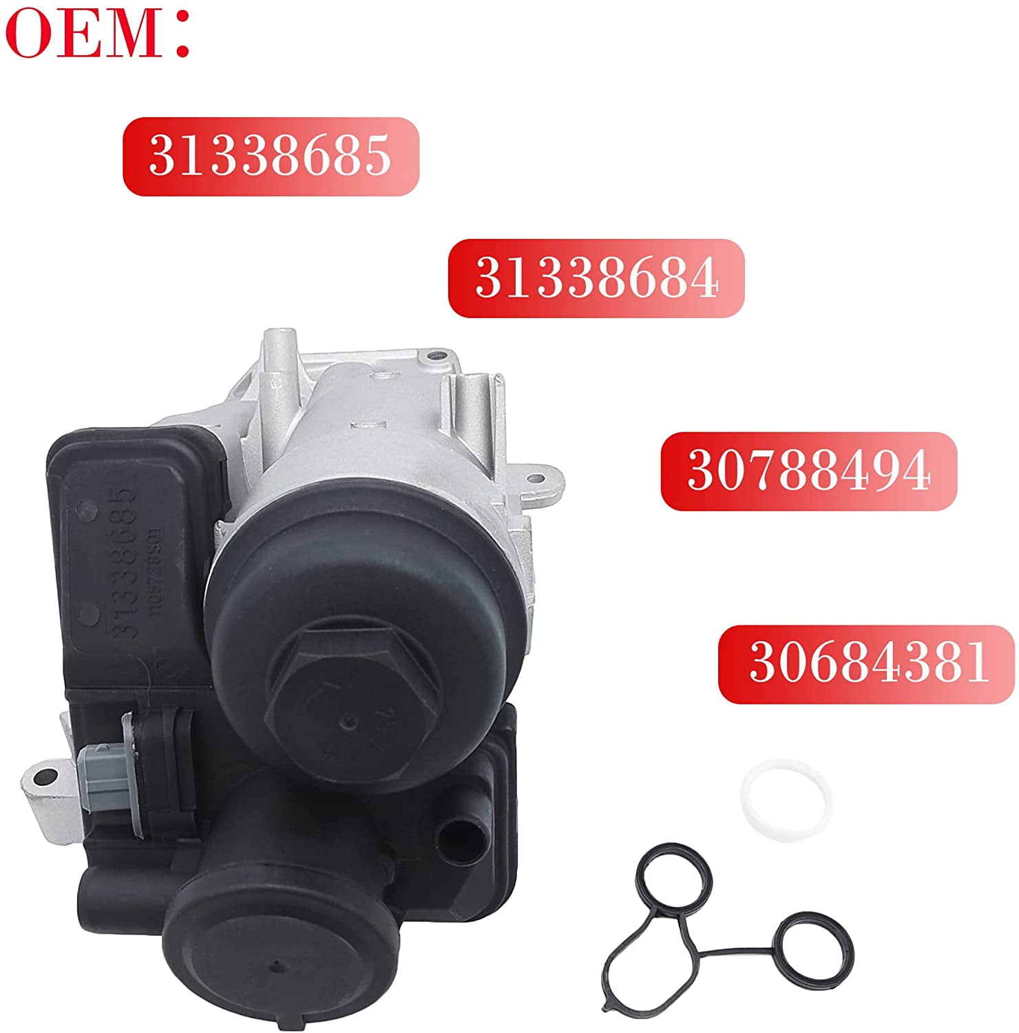 NOVAPARTS Oil Filter Housing w/Gaskets for 2004-2016 Volvo C30 C70 S40 S60 V50 V60 XC60 XC70 T5 2.4L 2.5L 31338685