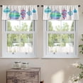 thumbnail image 2 of LALILO Kitchen Curtain Valance Christmas Watercolor Rod Pocket Window Curtain 52"x 18" Set of 2, 2 of 7