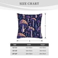 thumbnail image 4 of Bingfone Floral Hippie Mushrooms Linen Throw Pillow Covers Cushion Case Pocket Button Vintage Farmhouse Pillowcase For Sofa Couch Bed 16"X16", 4 of 9