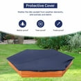 thumbnail image 5 of Gymax Hexagon Wooden Cedar Sand Box w Seat Boards & Cover & Ground Liner, 5 of 10