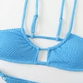 thumbnail image 3 of Cheers US Women's Spaghetti Strap Bandeau Lace Up High Waist 2PCS Bikini Set Simsuit, 3 of 7