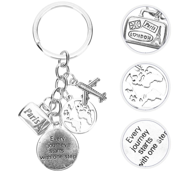 WRITWAA Engraved Keychain Airplane Keychain Commemorative Style Alloy 1Pcs Daily Wear