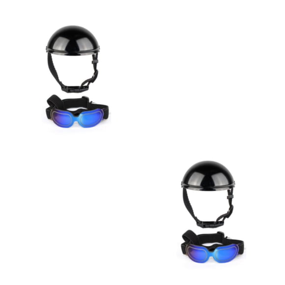 Billuyoard Casco para perros Gafas para gatos Suministros para mascotas Equipo de protección Regalo dulce multicolor Protector de cabeza a prueba Tipo 16 METRO 2piezas