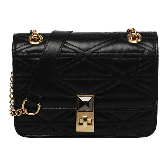 Quilted Shoulder Bag for Women, Crossbody Handbag with Chain Strap, Clutch Purse