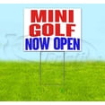 thumbnail image 1 of Mini Golf Now Open (18" x 24") Yard Sign, Includes Metal Step Stake, 1 of 6
