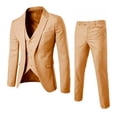 thumbnail image 1 of Men’s Suit Slim 3 Piece Suit Business Wedding Party Jacket Vest Pants Autumn Blazer Jacket Work, 1 of 2