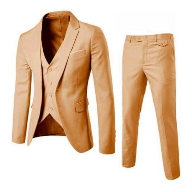 Men’s Suit Slim 3 Piece Suit Business Wedding Party Jacket Vest Pants Autumn Blazer Jacket Work