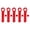 Red, variant on Yajisi 10pcs ABS Car Exterior Door Handle Cover Trim Fits for Jeep Wrangler JK 07-17 Black (10.24 inches / 26 cm)