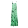 thumbnail image 2 of Ovticza Dresses for Women 2023 Casual V Neck Floral Womens Maxi Dresses Plus Size a Line Swing Long Summer Dress Spaghetti Strap Plus Size Sundresses Green 4X, 2 of 5