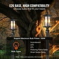 thumbnail image 5 of Outdoor Dusk Till Dawn Lamp Post Light - 17.72in Pole Mount, Auto Sensor for Yard, Patio & Driveway, 5 of 11