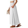 thumbnail image 6 of Mifsaly Summer Skirts for Women Eyelet Embroidered Maxi High Waist Aline Skirt Lightweight Flowy Casual Beach Vacation Trendy Outfits with Pockets M, 6 of 7