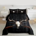 thumbnail image 2 of Castle Fairy Western Bull Skull Bedding Comforter Set 2pcs for Female Men,Vintage Lodge Cabin Twin Comforter Sets Microfiber,Western Hunting Theme Breathable Bedding Set,Ultra Soft Home Decor, 2 of 8