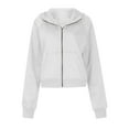thumbnail image 6 of XuJwPNcy Women's Oversized Full Zip up Sweatshirts Jacket Fall Fleece Lined Long Sleeve Hoodies Outfit, 6 of 7