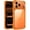 Cosmic Orange, variant on For iPhone 17 Pro Ultimate CaseX Transparent Hybrid Case with Metal Buttons And Camera Edges - Red