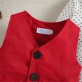 thumbnail image 4 of Toddler Baby Boy Clothes Fall Winter Outfit, Kids Toddler Baby Boys Spring Autumn Print Long Sleeve Pants Romper Bodysuit Vest Hat Outfits 4PC Suit Clothes Kaprioy Baby Boy Clothes, 4 of 9