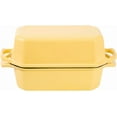 thumbnail image 3 of Flavehc Bread Pan Cast Iron Loaf Pan with Lid Bread Loaf Pan 9x5 Inch Loaf Pan Enameled Cast Iron Sourdough Loaf Pan, Yellow, 3 of 6