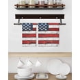 thumbnail image 3 of Vintage American Flag Hand Towels Set, Waffle Weave Kitchen Towels 2 Pieces, Country Wooden USA Flag Microfiber Hair Face Bath Tea Towel Absorbent Quick Drying Cleaning Dish Cloths, 15.7"x23.6", 3 of 7