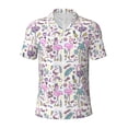 thumbnail image 2 of Daiia Summer with Flamingo Pattern Men’s Polo Shirts,Solid Deck Shirt,Classic Fit, Breathable Cotton Polo for Casual and Sport Wear-Large, 2 of 7