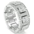 thumbnail image 2 of Pompeii 4Ct Men's Princess Cut Diamond 10MM Wide Ring Wedding Band Lab Grown (F/G,VS1-VS2), 2 of 7