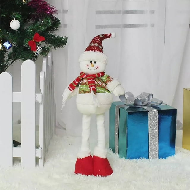 Adorno navideño con forma de mono, pascuero, patas largas, retráctiles