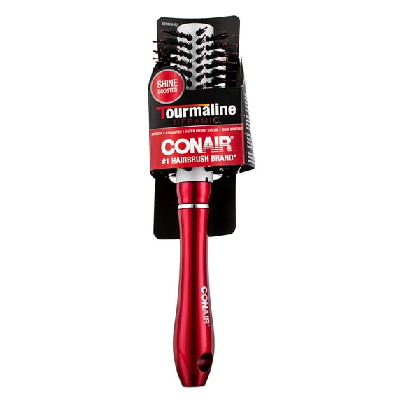 Conair Brush Tourmaline Ceramic Round Brush, Red, Medium, 1 ea (Pack of 2)