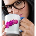 thumbnail image 2 of 3drose, Pink Holiday Bauble Cheer, 15oz Two-tone Blue Mug, 2 of 6