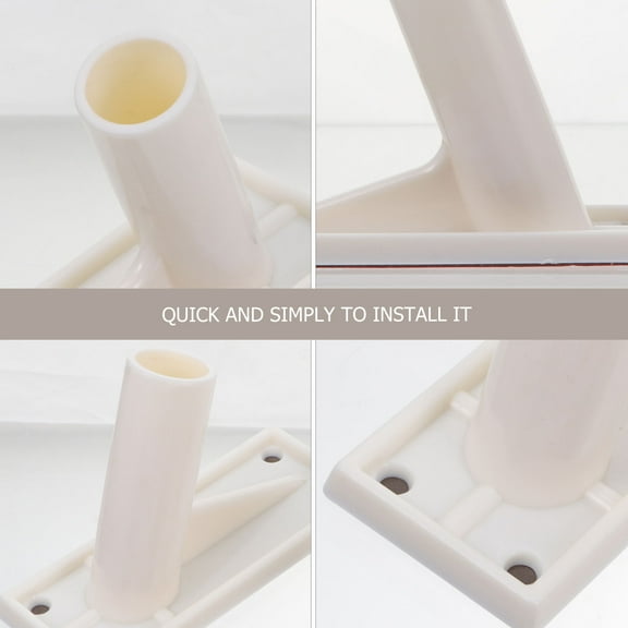 Worgeous  2 Pcs Flag Pole Holder Extendable Mount Flagpole Poles Beige