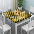 thumbnail image 3 of Retro Plaid Tablecloth with Vintage Checkered Design, Striped and Checkered Fusion Pattern, Colorful and Geometric Table Cover for Dining, 3 of 6