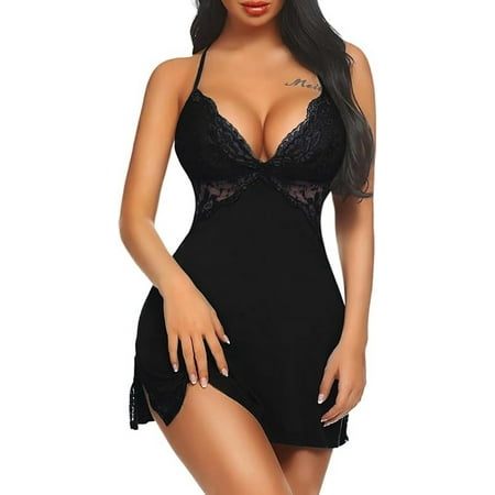 Women Lingerie Lace Chemise Sleepwear Lingerie