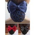 thumbnail image 4 of Bowknot Decor Snood Net Barrette Hair Clip Bun Cover, 4 of 8