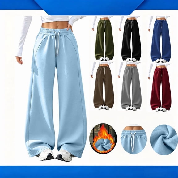YTCAMLO Women's Straight Leg Sweatpants Baggy Fleece Jogger Pants