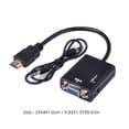 thumbnail image 2 of IDEANATEGRATE Cable Adaptador Conversor Activo A Vga Con Soporte Audio 3.5mm Señal Digital A Analógica Negro, 2 of 5