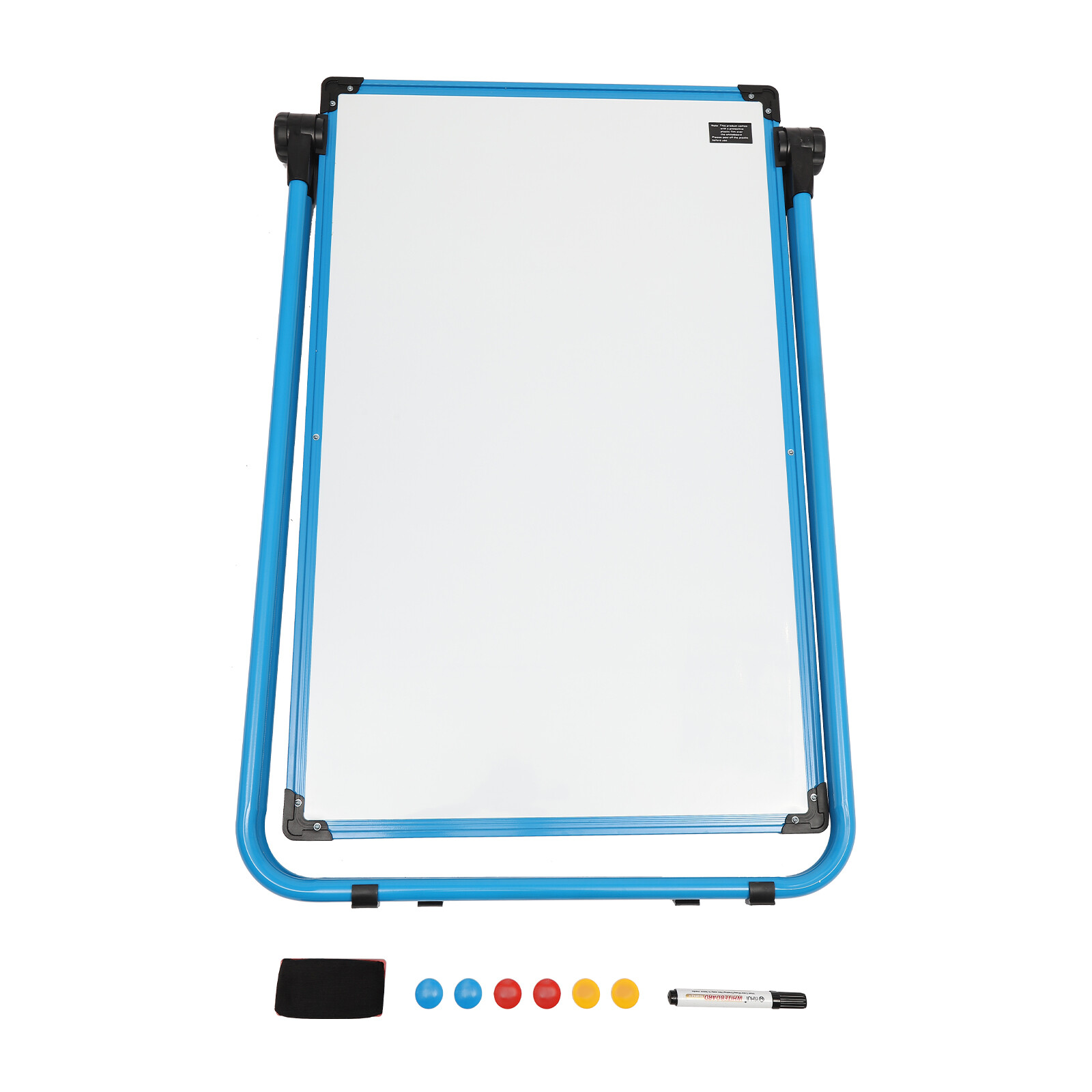 Miumaeov 36x24 inch Double-sided Whiteboard Free Standing Magnetic Dry Erase Board Portable Foldable Bulletin Board